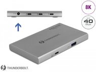 Delock Thunderbolt 4 Hub 3 porttal és egy további SuperSpeed USB 10 Gbps A-típusú porttal - 8K