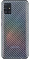 IMAK Samsung Galaxy A51 hátlapvédő fólia (karcálló, ujjlenyomat mentes, full cover, karbon minta) ÁTLÁTSZÓ