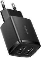 Baseus kompakt gyorstöltő 2x USB 10.5W fekete (CCXJ010201)