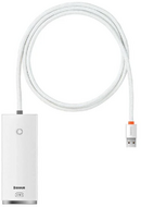 Baseus Lite Series 4 az 1-ben USB - 4x USB 3.0 hub 1m fehér (WKQX030102)