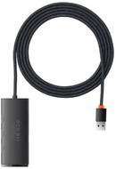 Baseus Lite Series 4 az 1-ben USB - 4x USB 3.0 hub 2m fekete (WKQX030201)