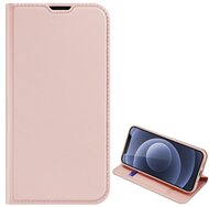 DUX DUCIS SKIN PRO Apple iPhone 13 mini tok álló, bőr hatású (FLIP, oldalra nyíló, bankkártya tartó, asztali tartó funkció) ROZÉARANY