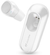 CELLULARLINE MINI bluetooth fülhallgató MONO (v5.0, extra mini, mikrofon, aktív zajszűrő + töltőtok) FEHÉR