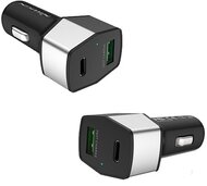 NILLKIN CELERITY autós töltő USB aljzat / Type-C aljzat (5V / 3000mA, PD gyorstöltés támogatás) EZÜST