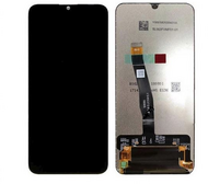 Huawei P Smart (2019) kompatibilis LCD modul kerettel, OEM jellegű, fekete, Grade S (P4-02352RQA)