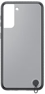 Samsung Galaxy S21 Plus szilikon telefonvédő (átlátszó hátlap, ütésálló keret) FEKETE
