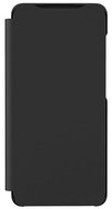 Designed for Samsung Galaxy A41 tok álló (aktív FLIP, oldalra nyíló, bankkártya tartó) FEKETE