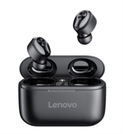 LENOVO HT18 bluetooth fülhallgató SZTEREO (v5.0, TWS, mikrofon, zajszűrő, zenehallgatáshoz ajánlott + töltőtok) FEKETE