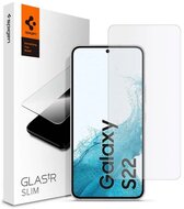 Samsung Galaxy S22 SPIGEN SLIM képernyővédő üveg (2.5D, extra karcálló, tokbarát, ultravékony, 0.2mm, 9H) ÁTLÁTSZÓ