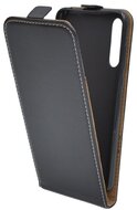Huawei P20 Pro Tok álló, bőr hatású (FLIP, lefelé nyíló, szilikon tartó) FEKETE