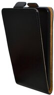 Samsung Galaxy J5 Tok álló, bőr hatású (FLIP, lefelé nyíló, szilikon tartó) FEKETE