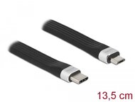 Delock USB 2.0 FPC lapos csík kábel USB Type-C - USB Micro-B-típusú 13,5 cm PD 3 A