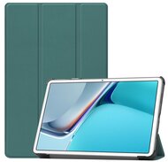 Huawei MatePad 11 Tok álló, bőr hatású (aktív FLIP, oldalra nyíló, TRIFOLD asztali tartó funkció) ZÖLD