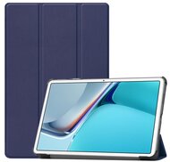 Huawei MatePad 11 Tok álló, bőr hatású (aktív FLIP, oldalra nyíló, TRIFOLD asztali tartó funkció) SÖTÉTKÉK