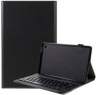 Samsung Galaxy Tab A7 Tok álló, bőr hatású (FLIP, bluetooth billentyűzet, asztali tartó funkció, QWERTY, angol nyelvű) FEKETE