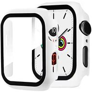 Apple Watch Series 7 Műanyag keret (BUMPER, ütésálló + kijelzővédő üveg) FEHÉR