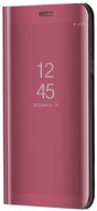 Samsung Galaxy A53 (SM-A536) 5G Tok álló (aktív FLIP, oldalra nyíló, asztali tartó funkció, tükrös felület, Mirror View Case) ROZÉARANY