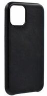 Apple iPhone 12 Pro Max Műanyag telefonvédő (bőr hatású bevonat, mikrofiber plüss belső, kamera védelem) FEKETE