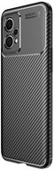 Realme 9 5G Szilikon telefonvédő (közepesen ütésálló, légpárnás sarok, karbon minta) FEKETE