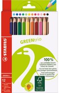 Stabilo GreenTrio vastag 12db-os vegyes színű színes ceruza