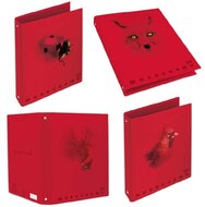Pigna Monocromo Red A4 4 gyűrűs 40 mm gerinccel gyűrűs könyv