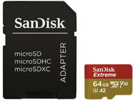 SanDisk 64GB MicroSD EXTREME 170/80 MB/s, A2 C10 V30 UHS-I U3