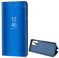 Samsung Galaxy A72 4G Tok álló (aktív FLIP, oldalra nyíló, asztali tartó funkció, tükrös felület, Mirror View Case) KÉK