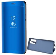 Samsung Galaxy A52 4G Tok álló (aktív FLIP, oldalra nyíló, asztali tartó funkció, tükrös felület, Mirror View Case) KÉK