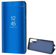 Samsung Galaxy S21 Tok álló (aktív FLIP, oldalra nyíló, asztali tartó funkció, tükrös felület, Mirror View Case) KÉK