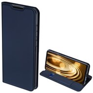 Samsung Galaxy A72 4G DUX DUCIS SKIN PRO tok álló, bőr hatású (FLIP, oldalra nyíló, bankkártya tartó, asztali tartó funkció) SÖTÉTKÉK