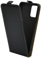 LG K52 Tok álló, bőr hatású (FLIP, lefelé nyíló, szilikon tartó) FEKETE