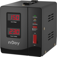 NJOY Toroid Transzformátor 1000VA - Alvis 1000 AVR (Kimenet: 1x Shucko, LCD kijelző, indítás késleltetés)