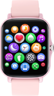CANYON CNS-SW79PP - Smart watch, 1.69inches TFT full touch screen, Zinic+plastic body, IP67 waterproof, multi-sport mode, compatibility with iOS and android, Pink body with Pink silicon belt, Host: 44.4*36*9.2mm, Strap: 230x20mm, 47g