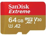 SanDisk 64GB Extreme microSDXC 170/80MB/s A2 C10 V30 UHS-I U3
