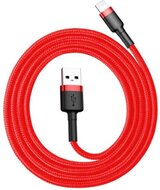 Baseus cafule kábel USB lightning 2.4A 1M piros+fekete