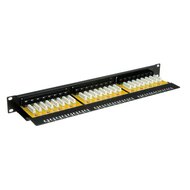 VALUE Patch Panel 19", 24p, CAT6, fekete
