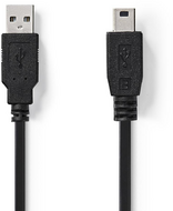 Nedis USB-A apa - MiniUSB-B apa Adapter kábel 1m - Fekete