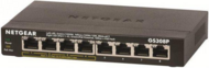 Netgear GS308P-100PES SOHO Gigabit Switch - Fekete