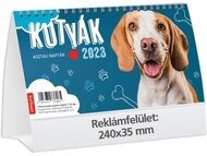 Kalendart 2023-as T058 kutyák álló asztali naptár