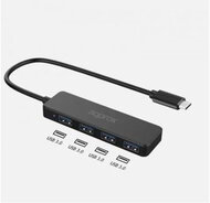 APPROX USB HUB - Type-C 4in1 HUB (4db USB3.0) Fekete