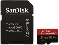 SanDisk 64GB MICROSDHC EXTREME PRO KÁRTYA 64GB, 200MB/s C10, V30, UHS-I, U3, A2