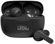 JBL VIBE 200 bluetooth fülhallgató SZTEREO (v5.0, TWS, cseppálló, mélyhang kiemelés + töltőtok) FEKETE