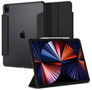 SPIGEN ULTRA HYBRID PRO tok álló, bőr hatású (FLIP, oldalra nyíló, TRIFOLD asztali tartó funkció) FEKETE