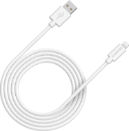 CANYON CNS-MFIC12W MFI C48 Lightning USB Cable for Apple , round, PVC, 2M, OD:4.0mm, Power+signal wire: 21AWG*2C+28AWG*2C, Data transfer speed:26MB/s, White. With shield , with CANYON logo and CANYON package. Certification: ROHS, MFI.