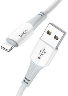 HOCO X70 adatkábel és töltő (USB - lightning 8pin, 2.4A, gyorstöltés támogatás, 100cm, törésgátló) FEHÉR