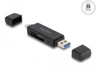 Delock SuperSpeed USB 5 Gbps kártyaolvasó USB Type-C / A-típusú SD és Micro SD memóriakártyákhoz