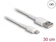 Delock USB töltő kábel iPhone , iPad , iPod eszközökhöz fehér 30 cm