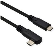 ROLINE Kábel USB3.2 Gen 2x2 (20Gbit/s) C-C, 90°, M/M, 1m