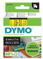 Dymo D1 6mmx7m fehér alapon fekete feliratozó szalag