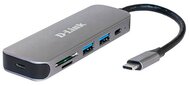 D-LINK USB-C HUB 2xUSB + 2xUSB-C + 1xSD + 1xMicroSD, DUB-2325/E